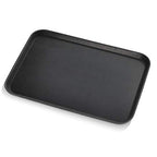 New Star Foodservice Restaurant Grade Non-Slip Tray, Plastic, Rubber Lined, Rectangular (Black, 18-Inch x 26-Inch) - color: Black, size: 18-Inch x 26-Inch