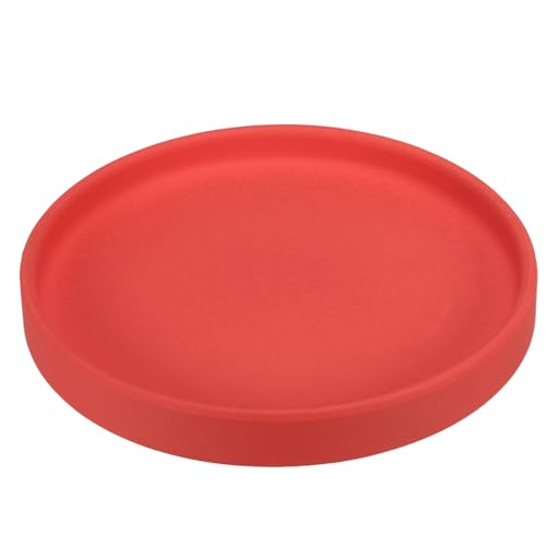 PATIKIL 6 Inch Round Ceramic Plant Saucer, Plant Saucer Tray Flower Planter Drip Tray for Indoors Outdoors Patio Balcony, Red - color: Red