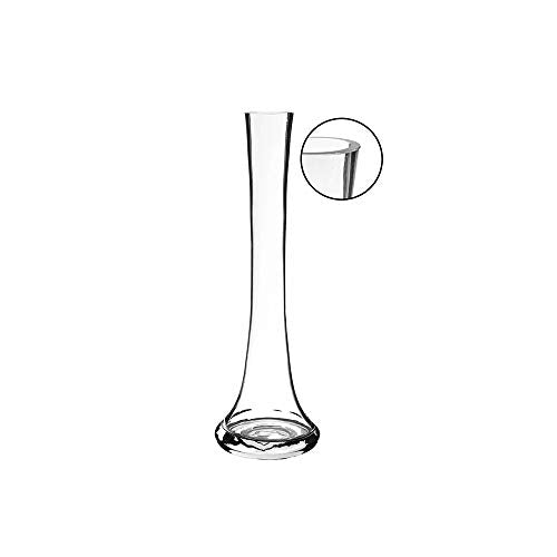 WGV Gathering Bud Vase, Width 3", Height 10", Clear Standard Concaved Hurricane Glass Floral Container Centerpiece Planter for Wedding Party Event Home Office Decor, 1 Piece - size: 3"x10"H Gathering