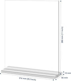 newnewshow 8.5x11 Clear Acrylic Sign Holder, Display Stand, Plastic Card Holder for Business, Office, Retail (2 Pack 8.5x11) - size: 2 Pack 8.5x11