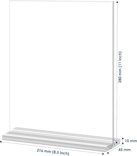newnewshow 8.5x11 Clear Acrylic Sign Holder, Display Stand, Plastic Card Holder for Business, Office, Retail (2 Pack 8.5x11) - size: 2 Pack 8.5x11