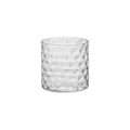 6" Wide 6" High Decorative Glass Cylinder Vase with Dimpled Circle Pattern, 8 Inch Tall, Clear (1, 6"x6") - size: 6"x6"