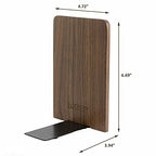 Large Bookend Hold Heavy Books- 7x4x5in 2 Pack Wood Bookends for Heavy Books Heavy Duty Walnut Book Ends for Men Wood Bookends for Office Desk Non-Skid - color: Walnut-s-2pair