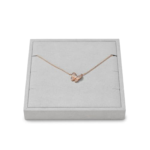 Microfiber Jewelry Pendant Display Tray Jewelry Necklace Organizer Display Tray(Gray) - size: 5.5" x 5.52" x 0.78"