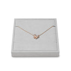 Microfiber Jewelry Pendant Display Tray Jewelry Necklace Organizer Display Tray(Gray) - size: 5.5" x 5.52" x 0.78"