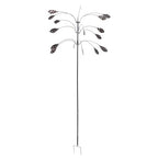 Wind Spinner Kinetic Wind Spinner Falling Foliage Design Wind Sculpture, Rustproof Water Proof Heavy Duty Falling Foliage Kinetic Copper Triple Spinner for Outdoor Garden