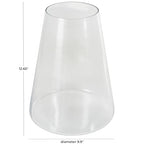 Deco 79 Glass Decorative Vase Cone Shaped Centerpiece Vase, Flower Vase for Home Decoration 10" x 10" x 13", Clear - size: 10" x 10" x 13"