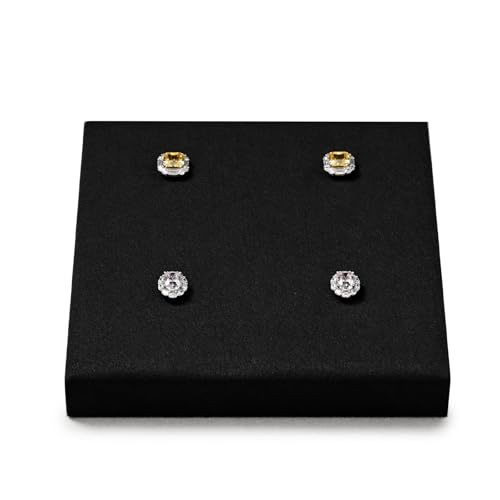 Oirlv Microfiber Jewelry Display Storage Tray Stud Earrings Tray Multi-Compartment Dresser Jewelry Tray - style: P13717