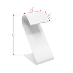 MOOCA 6 Pcs Faux Leather Earring Display Stand Displays, Jewelry Organizer Display Holder for Earrings, White, 2 1/8 W x 1 1/2 D x 3 1/2 H in - color: White Faux Leather, Small