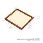 Jewelry Display Tray for Ring Earrings Necklace Bangle Solid Wood Jewelry Dish Tray Catchall(M,Beige) - color: Beige, size: 18 * 20 * 1.5cm