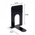 8 Pairs 16 Pieces 8.3 x 5.1 x 6.5 Inch Metal Bookends, KINJOEK Heavy Duty Book Support with Anti Slip Pads for Books, Magazines, DVDs, Perfect for Home, Office, School, Library, Black - size: 8Pairs Black