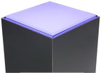 Displays2go Pedestal Display Case with Ambient LED Lighting and Clear Acrylic Top (PEDLEDBK2)