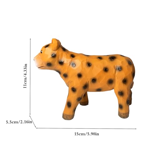 Safari Animal Figurines, leopard figurine, Wild Animal Statues, Hand Painted Jungle Animal Sculptures, Educational & Decorative Wild Life Figures, African animal sculptures decor - color: Leopard