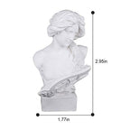 Resin Bust Statue 2.95 Inch Plaster Figurines Mini Home Decoration Sculpture White for Art Hobbyist-Artemis, Home Decoration - size: Artemis