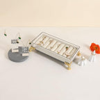 GemeShou velvet slots Ring holder for jewelry organizer, Earring ring display stand for selling, felt ring jewelry holder tray showcase【Velvet slots Ring Holder-White】 - color: White
