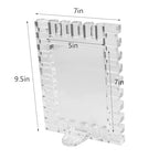 kitCom Crystal 5x7Inch Picture Frame, Wedding Frame Tabletop Display 5''x 7'', Tabletop Display Decor Wedding Frame(Fit 5x7 Max Photos), Clear with Gift Box - size: 5 x 7 inch