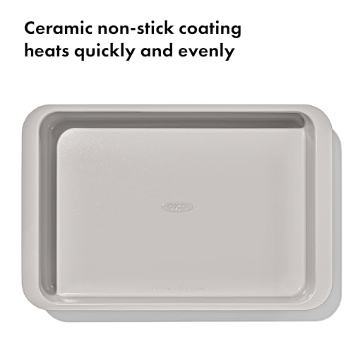 OXO Good Grips Non-Stick Pro Ceramic Coated Metal Bakeware 9” x 13” Cake Pan – Biscuit - color: Biscuit, size: 9" x 13" Cake Pan
