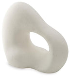 Signature Design by Ashley Arthrow Modern 11 in. Ceramic Abstract Sculpture, White - size: 13" W x 6" D x 11.25" H