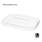Umbra Droplet Tray Jewelry Display/Holder, Bathroom Accessory/Amenity Holder – Clear Acrylic, Looks Like Glass - size: 9.8" x 5.9" x 0.8"