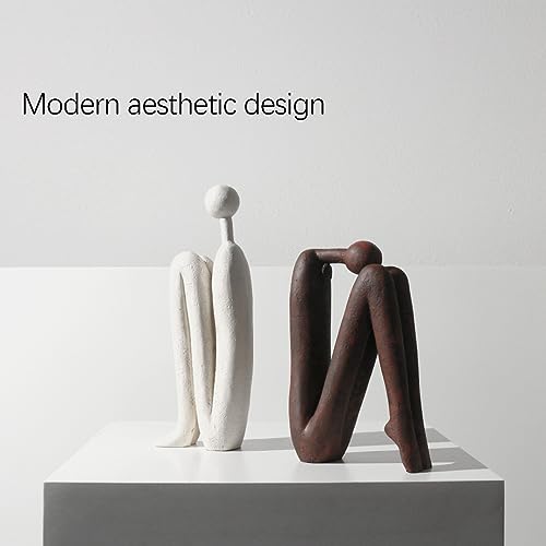 Decorative Bookends for Heavy Books, Thinker Statue Book Holders for Shelves & Office Desk, Abstract Decor Aesthetic Book Ends Stoppers, Modern Bookshelf Decoration - style: Thinkers