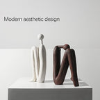 Decorative Bookends for Heavy Books, Thinker Statue Book Holders for Shelves & Office Desk, Abstract Decor Aesthetic Book Ends Stoppers, Modern Bookshelf Decoration - style: Thinkers