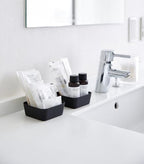 Yamazaki Home Tower Space Saving Vanity Tray - 3.5" X 3.5" - Steel - color: Black, size: 3.5" x 3.5" x 1.6"