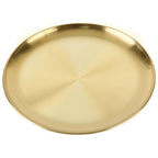 SHEUTSAN Round Serving Tray, 12 Inch, Gold, Set of 10