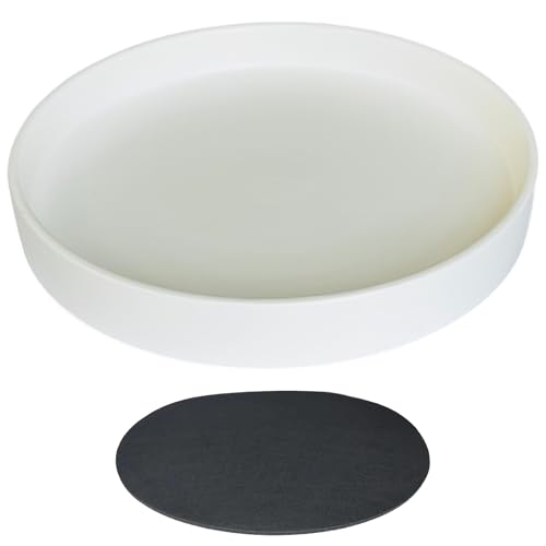 Plant Saucer White Ceramic Deep Pot Tray - 1 Pack 15 inch, Planter Saucers Water Drip Trays for Indoors Outdoor, Thick Durable Sturdy Flower Pot Saucers for Glazing Pots Base, (15"/13.5"-Size) - color: White, size: 15in 1pack