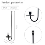 Black Candle Sconces Wall Decor Set of 2, Metal Wall Candle Holders, Modern Decor for Dining, Fireplace, Weddings & Living Room, Taper Candle Sconces - Elegant Gift Packaging