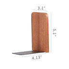 Muso Wood Book Ends for Shelves, Non-Slip Bookends, Heavy Duty Wooden Bookend Support for Books and Movies (Sapele 1 Pair) - color: Sapele-1 Pairs