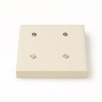 Oirlv Microfiber Jewelry Display Storage Tray Stud Earrings Tray Organizer Stud Earrings Jewelry Plate(Beige) - color: 2 Pairs Earrings P13417