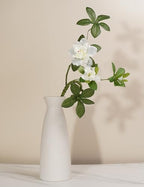 NiHome White Ceramic Vase Set of 3, Small Boho Flower Vases for Home Rustic Decor Flower Pampas, Fit for Mantel Office Living Room Coffee Table Shelf Farmhouse Fireplace Hallway Decor Centerpieces
