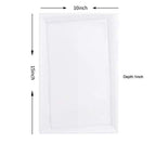 I00000 8 Pack White Plastic Serving Tray, 15" x 10" Rectangle Food Trays, Disposable Serving Platter for Parties, Internal Inclined Design Perfect for Weddings and Party - color: White