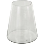 Deco 79 Glass Decorative Vase Cone Shaped Centerpiece Vase, Flower Vase for Home Decoration 7" x 7" x 9", Clear - size: 7" x 7" x 9"