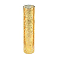 WGVI Hurricane Candle Holder Sleeve, W: 3", Ht: 14", Gold Speckled Glass Cylinder Open Both Ends, Chimney Tube Shade, 1 Piece - size: 3x14"H