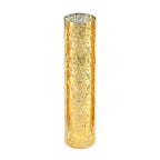 WGVI Hurricane Candle Holder Sleeve, W: 3", Ht: 14", Gold Speckled Glass Cylinder Open Both Ends, Chimney Tube Shade, 1 Piece - size: 3x14"H