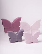 Butterfly Decor Statue Animal Figurine Gift Modern Art Sculpture for Living Room Bedroom Home Ceramic Cream 6.7 Inch