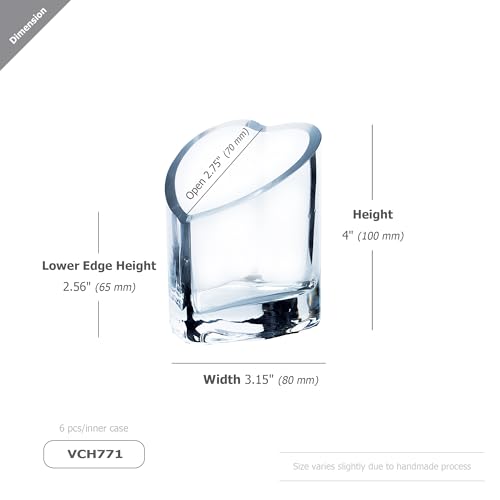 WGVI Clear Glass Heart Tea Light Votive Candle Holder, Width 3", Height 4", Clear Small Slant Cut Heart Glass Candleholders, Tiny Container, Valentine Gift, Tabletop Décor, 1 Piece - size: Clear Heart 4"H