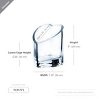 WGVI Clear Glass Heart Tea Light Votive Candle Holder, Width 3", Height 4", Clear Small Slant Cut Heart Glass Candleholders, Tiny Container, Valentine Gift, Tabletop Décor, 1 Piece - size: Clear Heart 4"H