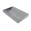 16" x 10" Stainless Steel Tray Deep Countertop Tray & Counter Organizer Tray for Cash, Coins, Files Brushed Finish, Slip-Resistant, Durable Design for Banks, Stores, & Offices - size: 19" x 12.5" x 3"