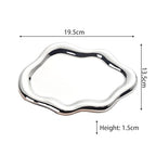 Ceramic Jewellery Dish Trinket Dish Jewelry Tray Cloud Shape Perfume Tray Rings/Earrings/Bracelets/Watch/Keys Tray for Valentine's Day//Mother's Day/Birthday Gift (Silver) - color: Silver