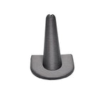 MOOCA 6 Pcs Set Finger Ring Stand Jewelry Display Holder Showcase Ring Display Drawer Leatherette Storage Jewelry Stands for Shows, Metal Steel Gray Faux Leather, 2" W x 2" H - color: Steel Gray