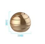 Kinetic Spinner Desk Toy, 1.54'' Stress Relief Desk Toys Ball, Anti Anxiety Desk Gadgets Sensory Toys for Adults Women Men, Birthday Christmas Day Gift (39MM, Gold) - color: Gold