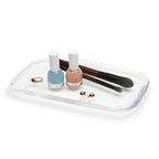 Umbra Droplet Tray Jewelry Display/Holder, Bathroom Accessory/Amenity Holder – Clear Acrylic, Looks Like Glass - size: 9.8" x 5.9" x 0.8"