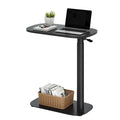 SANODESK Adjustable Overbed Bedside Table Pneumatic Adjustable Height Laptop Computer Standing Desk Cart with Tray, Hospital and Home Use(23.6" W x 13.8" D,Black) - color: Black, size: Xsmall