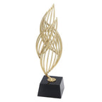 Spiral Mesh Sculpture Gold Abstract Art Decor Modern Luxury Home Decoration Desk Shelf Figurines 10.2 Inch for Living Room Bedroom Office (Black) - size: Black