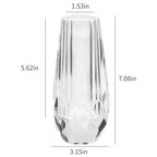 Crystal Flower Bud Vase Decorative Vase for Home or Dinner Table Outline Dimensions W3.1 x H7.1 with Gift Box - size: 8x18cm