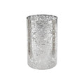 WGVI Hurricane Candle Holder Sleeve, W: 4", Ht: 6", Silver Speckled Glass Cylinder Open Both Ends, Chimney Tube Shade, 1 Piece - size: 4x6"H
