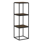 Furinno Moretti Cube Modern Stackable End Table Shelf, Columbia Walnut - color: Columbia Walnut, size: Stackable Metal Frame