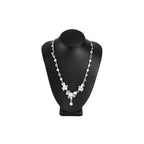 MOOCA 2 Pcs Deluxe Faux Leather Small Necklace Chain Jewelry Display Holder, Jewelry Stand, Necklaces Display Mannequin Bust Stand, 7 1/4”H, Black Faux Leather - color: 3) Black Faux Leather, 2 piece